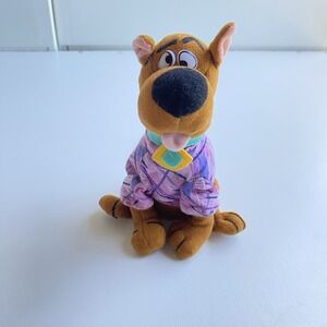 Vintage Scooby Doo Dog Plush 7 Inch Play By Play Stuffed Animal Toy Purple Shirt